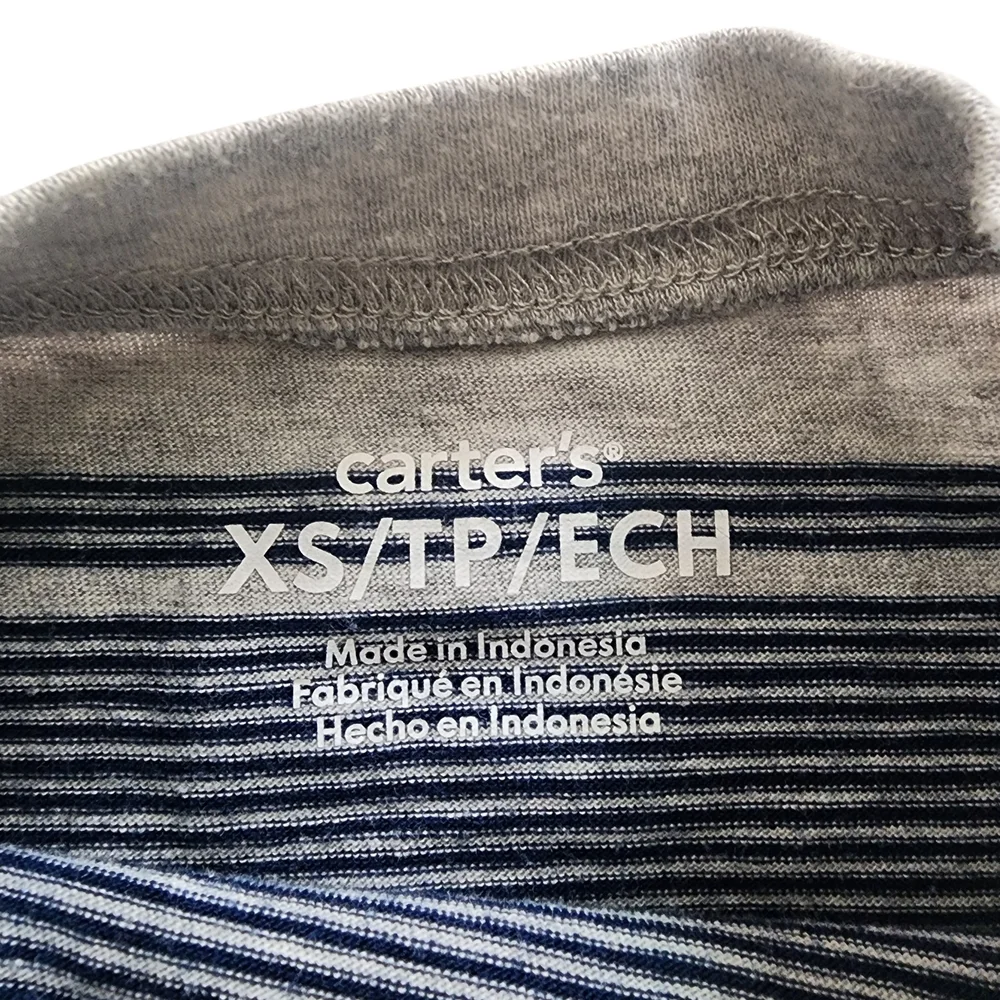 Carter's Boys Long Sleeve Striped Shirts Set of 2 - Size XS (4-5)